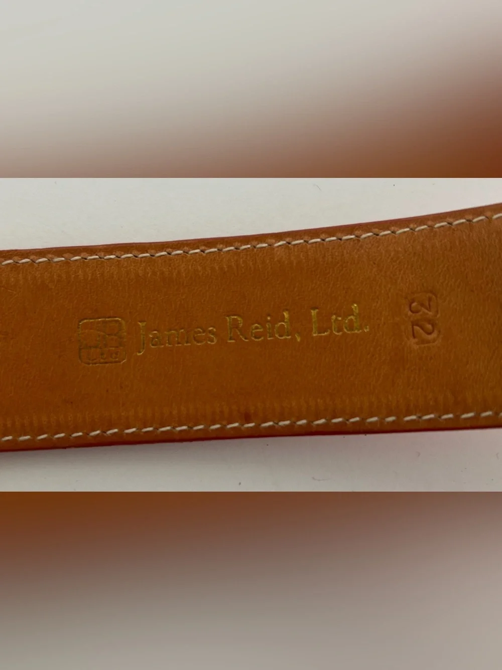 James Reid Santa Fe Orange Alligator Skin Belt No BUCKLE Size 32 W/bag